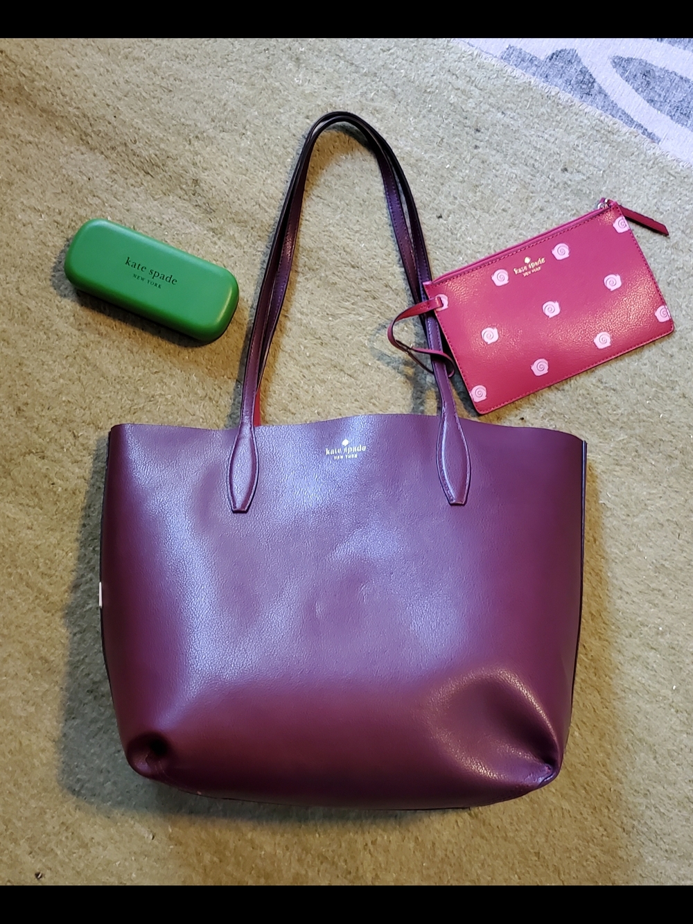 kate spade Leather Tote with Zip Pouch
